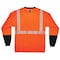 Ergodyne Long Sleeve Hi-Vis Shirt, 100% polyester, Orange, 6XL-Long 8281BK - alternate 2